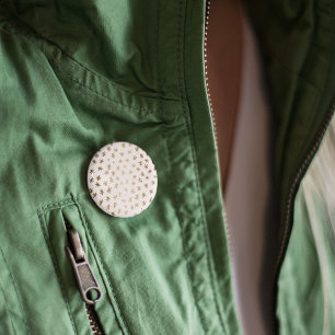 Metallic stars - gold 3 inch round button