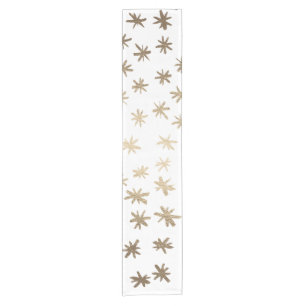 Metallic stars - gold short table runner