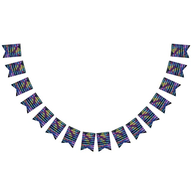 Metallic stripes bunting flags (All)