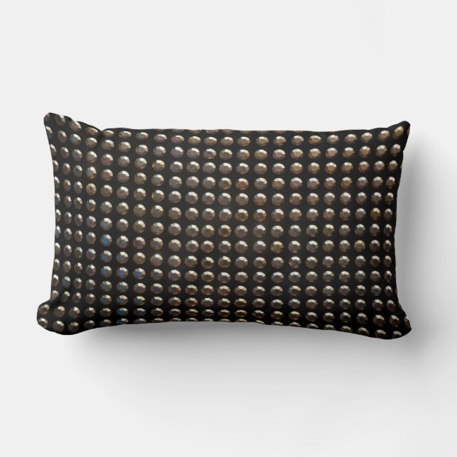 Metallic Studs Pattern Lumbar Pillow (Front)