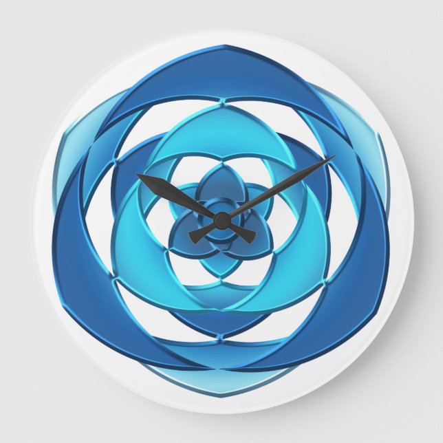 metallic style large clock (Front)