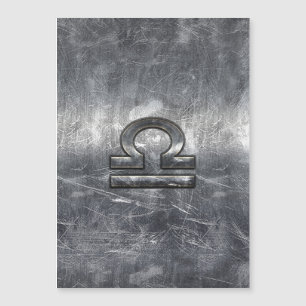 Metallic Style Libra Zodiac Sign
