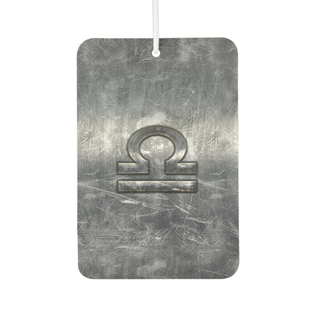 Metallic Style Libra Zodiac Sign Car Air Freshener (Front)