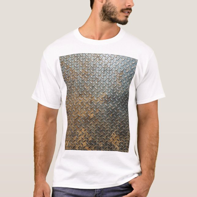 Metallic surface, reflective texture background. T-Shirt (Front)