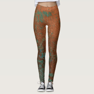 Metallic Teal and Copper Leggings