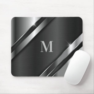 Metallic Texture Monogram Mouse Pad