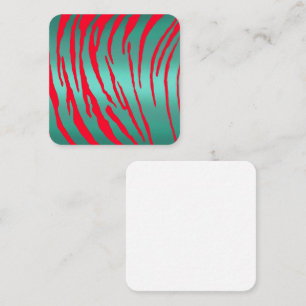 Metallic Tiger Stripes Green Red Card
