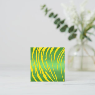 Metallic Tiger Stripes Green Yellow Card