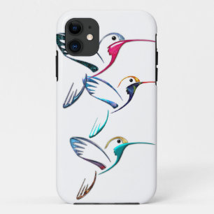 Metallic Tropical Hummingbirds iPhone 11 Case