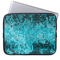 Metallic Turquois Sequins Look Disco Mirrors Bling