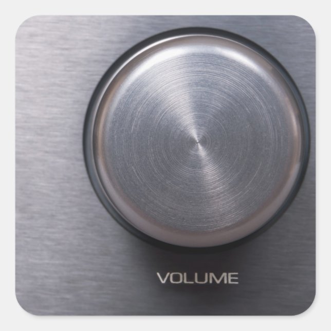 Metallic Volume Knob Square Sticker (Front)