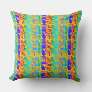 Metallic Watercolor Texture Print  Outdoor Pillow