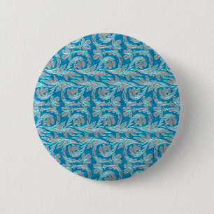 Metallic Waves, Lt Blue-White PIN BUTTON