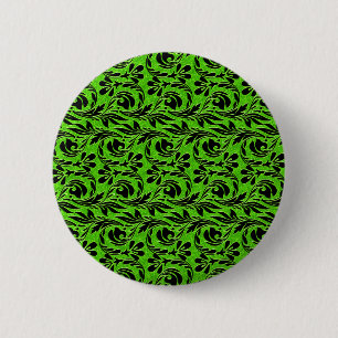 Metallic Waves, Neon-Black PIN BUTTON