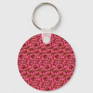 Metallic Waves,Pink-Brown Keychain