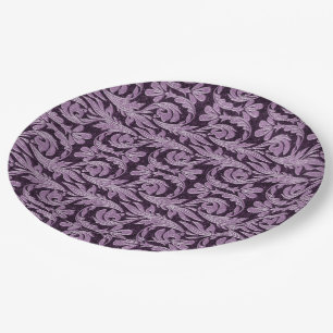 Metallic Waves-Two Toned Purple-PAPER PARTY PLATES