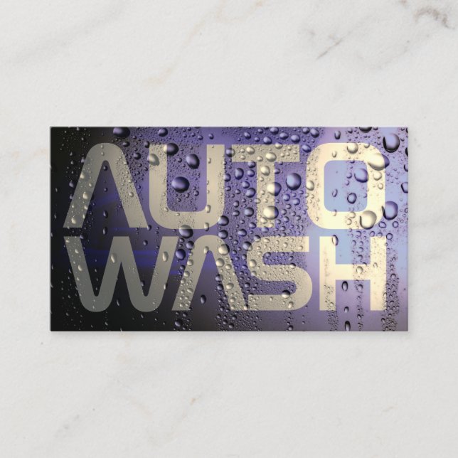 Metallic wet car surface  business card (Front)