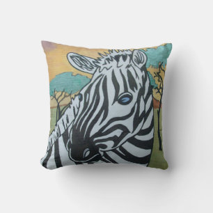 Metallic Zebra Pillow
