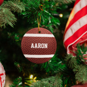 Métallique Amoureux du football Ornement personnalisé