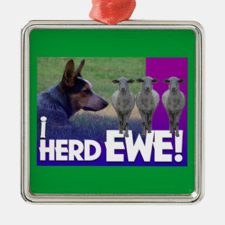 MÉTALLIQUE CHIEN AUSTRALIEN ORNEMENT CHIEN J'AI HERD EWE