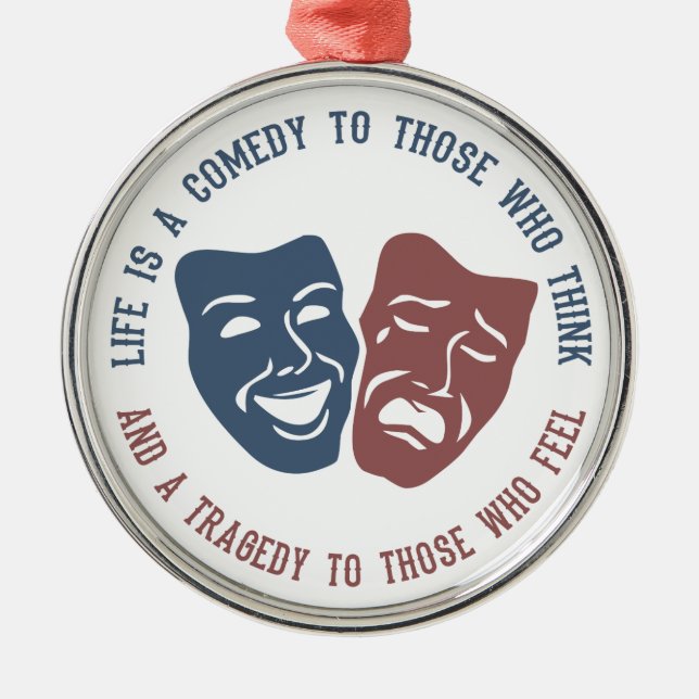 Métallique Citation de la vie ornement (Devant)