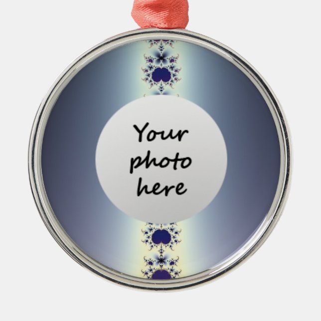 Métallique Collier violet Arbre de Noël Ornement (Devant)