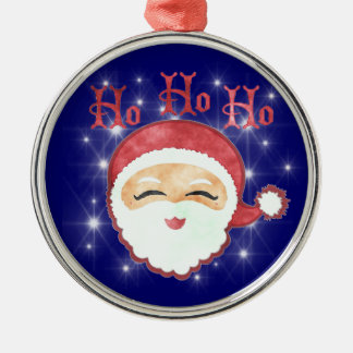 Métallique HO HO HO ornement de PÈRE NOËL