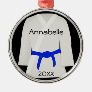 Métallique Ornement bleu de ceinture d'arts martiaux