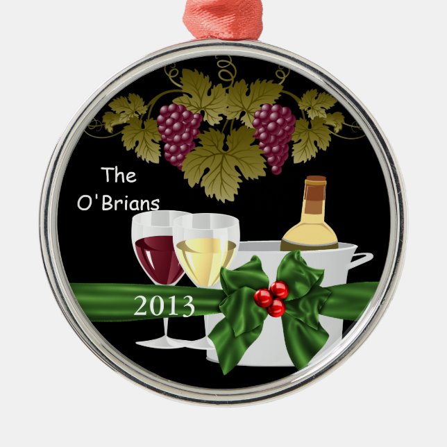 MÉTALLIQUE ORNEMENT CHIC DES AMATEURS DE VIN 2013 (Devant)