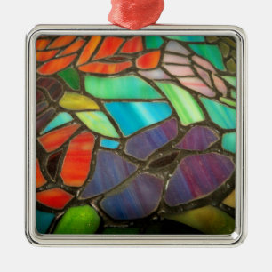 Métallique Ornement de couleur violet de verre