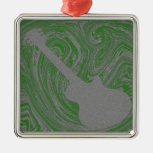 Métallique Ornement de guitare Grunge, Vert