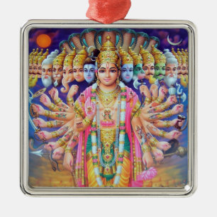 Métallique Ornement de Krishna Vishvarupa