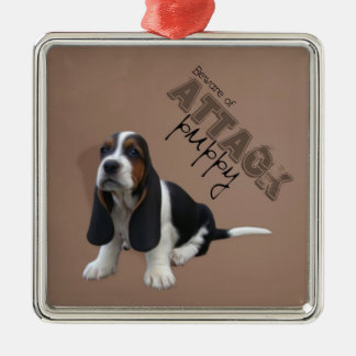 Métallique Ornement de marionnettes Basset Hound