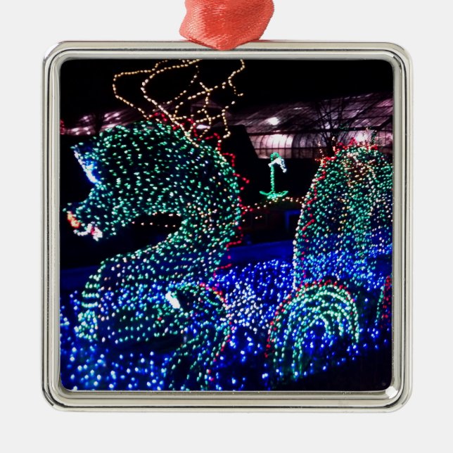 Métallique Ornement de Nessie de Noël (Devant)