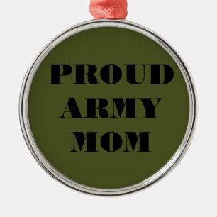 Métallique Ornement Fière maman de l'armée