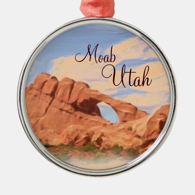 Métallique Ornement pittoresque de roche de voûte de Moab (Devant)