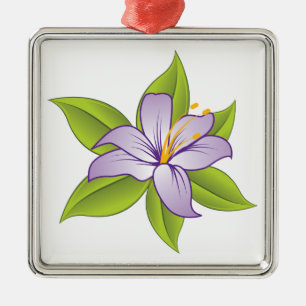 Métallique Stargazer lilas violet lily ornement personnalisé
