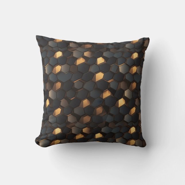 Metallized Design Throw Pillow (Front)