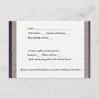 Métallurgique et argenté violet RSVP