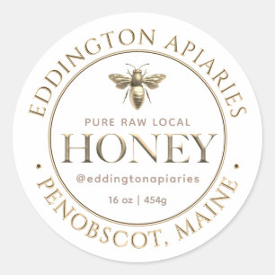 Métallurgique Queen Bee Étiquette de miel