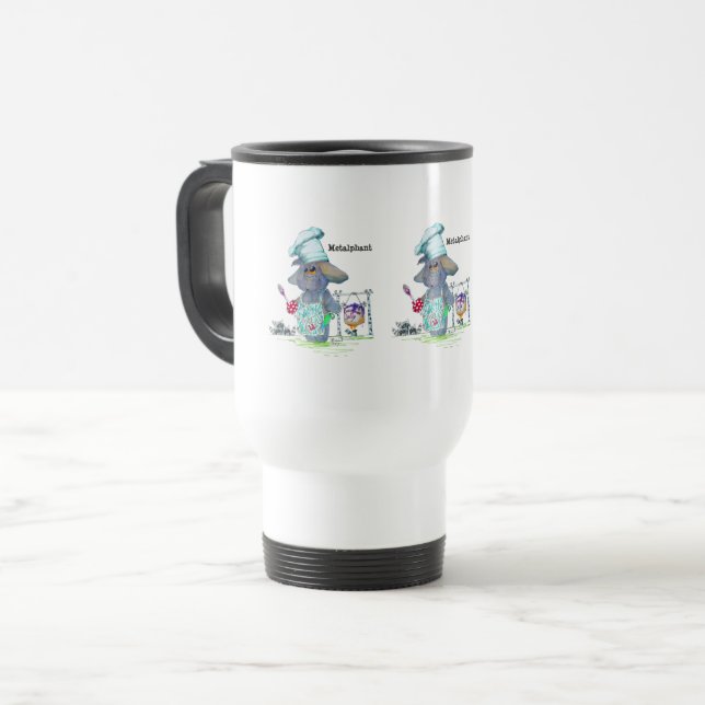Metalphant Chef Travel Mug (Front Left)