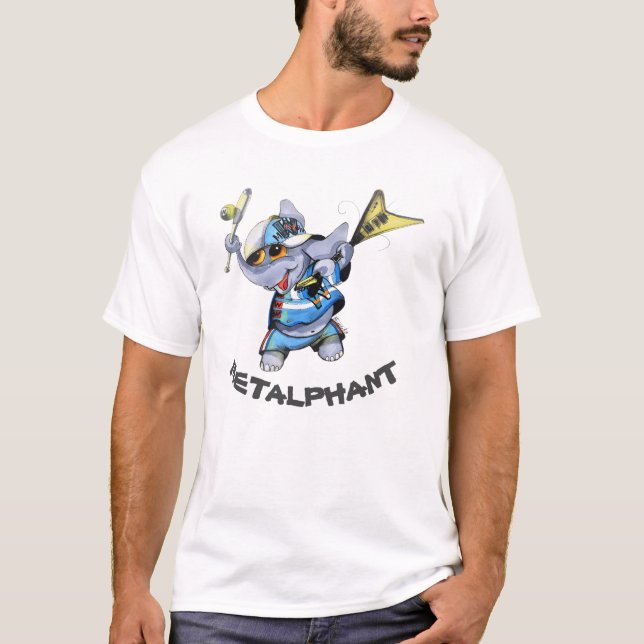 Metalphant folâtre le T-shirt adulte (Devant)