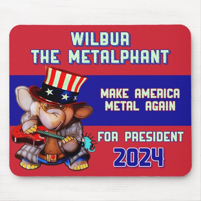 Metalphant for President 2024 Mouse Pad red (Front)