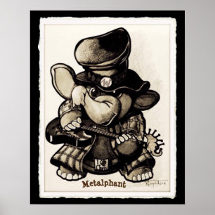 Metalphant Metal Poster - various sizes & paper