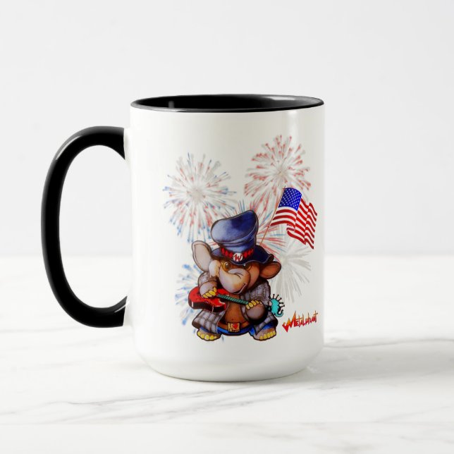 Metalphant USA Drapeau Mug (Gauche)