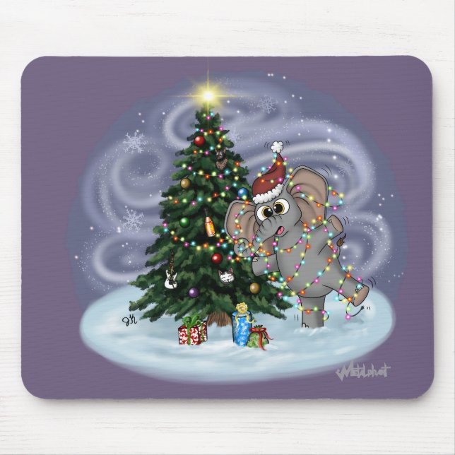 Metalphant Wilbur in Lights Mouse Pad (Front)
