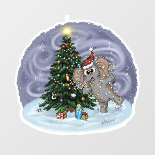 Metalphant Wilbur in Lights Window Cling