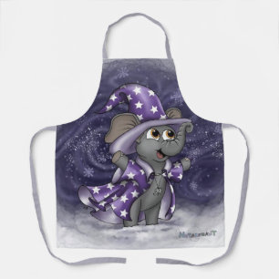 Metalphant Wilbur in Winter All Over Print Apron