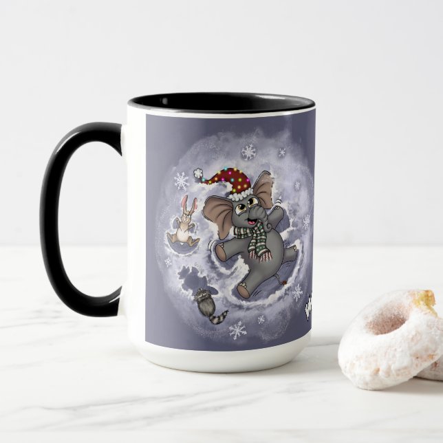 Metalphant Wilbur Snow Angels Mug (With Donut)
