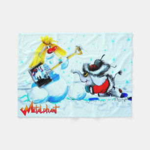 Metalphant Winter Scene Fleece Blanket